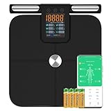Körperfettwaage mit Handsensoren, Körperanalysewaage mit Großer...