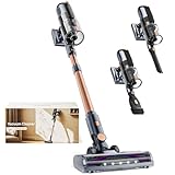 Akku Staubsauger Kabellos 45000Pa - Anti Tangle Bürste Kabelloser...