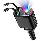Ofottofo 4 in 1 Einziehbares Auto Ladegerät Adapter, 66W Handy Schnelles...