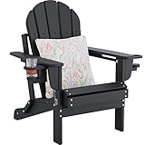 Sundale Outdoor Adirondack Wasserdichter Klappstuhl mit 2 versteckten...