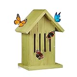 Relaxdays Schmetterlingshaus hängend, Insektenhotel für Garten, Balkon,...