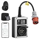 dé Mobile Wallbox 11kW 16A EV Charger mit CEE Stecker und Typ 2 Steckdose,...