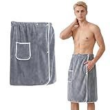 Dwitkul Saunakilt Herren, 65 x 140 cm Schnelltrocknendes Saunahandtuch für...
