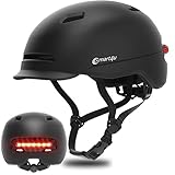 Smart4u Fahrradhelm mit LED-Licht und Blinker, Cityhelm für Erwachsene mit...