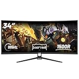 LXZ 34 Inch Curved Monitor 1500R, 3440 * 1440 165Hz Gaming Monitor with...