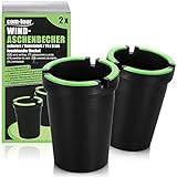 com-four® 2X Aschenbecher für draußen - Windaschenbecher -...