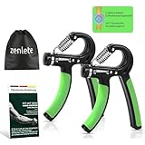 zenlete Profi Fitness Handtrainer, 2-er Set Fingerhantel einstellbar von...