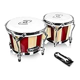 Pyle Bongo Trommel, Handtrommel, Bongo-Set 6.5”&7.5”/16.5cm&19cm,...