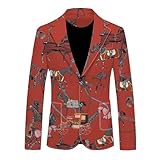 Anzug Männer Vintage Persönlichkeit Trend Übergangsjacke Casual Mode 3D...