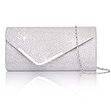 Larcenciel Clutch, Glänzende Pailletten Abendtaschen mit Abnehmbarer...