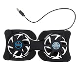 OSALADI Laptop-Kühler - USB-Lüfter für Computer, Schwarz, 2 Lüfter,...
