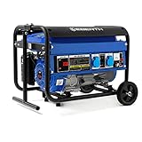 EBERTH 3000 Watt Notstromaggregat Stromerzeuger Stromaggregat mit Fahrwerk,...