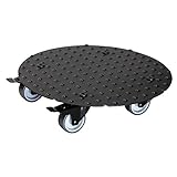 Wagner Pflanzenroller Alaska Black Ø 30 x 7,5 cm I Blumenroller für...