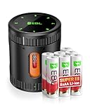 EBL Wiederaufladbare Lithium Akkus AA mit Ladegerät, 8 Stück 1.5v Super...