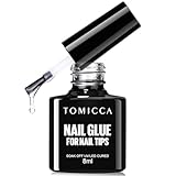 TOMICCA Nagelkleber Für Kunstnägel -6 In 1 Nail Glue Gel UV Nagel Kleber...