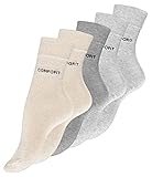 VCA 10 Paar Damen Socken melliert, ohne einengendes Gummibund Gr. 39-42