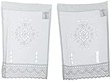 Home fashion FENSTERBILDER LEINENSTRUKTUR Lochstickerei, Stoff, weiß, 45 x...