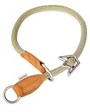 Rudelkönig Hundehalsband Emma - Elegantes Zugstopp Halsband aus Leder und...