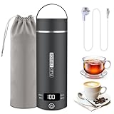 Elektrischer Reisewasserkocher Klein 500ML, Kleiner Wasserkocher Reise...