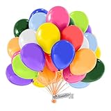 BIO Luftballons Geburtstag [50 Stück] Bunt • MADE IN EU • Zertifiziert...