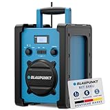 Blaupunkt BSR 30 Baustellenradio mit Akku – Tragbares Radio mit Bluetooth...