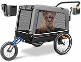 KESSER® Hundeanhänger Boxer 3-in-1 Hundebuggy & Jogger Fahrradanhänger...