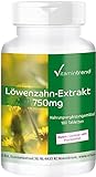 Löwenzahn Extrakt 750mg - 180 Tabletten - ! FÜR 6 MONATE ! - vegan -...