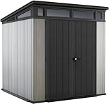 Keter Artisan 7x7 Gerätehaus – Wetterfestes Gartenhaus mit Boden,...