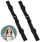 2 Stück Verstellbarer Brustgurt für Rucksack - Schwarz, Robust und...