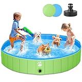 Hundepool für Große & Kleine Hunde, 160cm Faltbarer Hunde Pools...