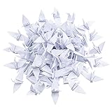 WANDIC Origami-Papier-Kraniche, 100 Stück, handgefertigt, gefaltet,...