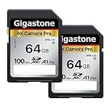 Gigastone 4K Kamera Pro 64GB SDXC Speicherkarte 2er-Pack mit bis zu 100...