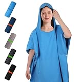 KUOGAS Badeponcho Damen, 110x74cm,Mikrofaser-Surf Poncho, Badeponcho...