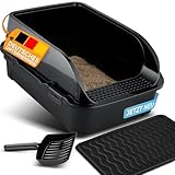 CROPLAS Katzenklo offen hoher Rand, Katzenklo ohne Deckel, Katzenklo groß,...