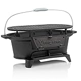 BBQ-Toro Gusseisen Grilltopf mit Grillrost | 50 x 25 x 23 cm | Hibachi...