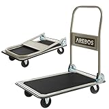 Arebos Plattformwagen Transportwagen Lagerwagen klappbar | 150kg Tragkraft...