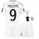 Qycksouth Mbappé #9 Trikot für Kinder Set 2024 – Weißes Fan Design mit...