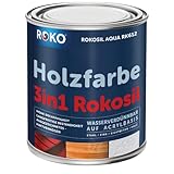 Holzfarbe ROKO - Weiss - 3,6 Kg - 3in1 Premium Holzlack - Für Innen und...