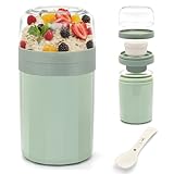 IJIAMY Müslibecher to Go, Premium Qualitat Joghurtbecher to Go Kinder mit...