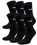 6 Paar PUMA Unisex Crew Socks Socken Sportsocken MIT FROTTEESOHLE (43-46,...