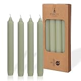 COMFORDER Stabkerzen Set, 4x Tafelkerzen einfarbig + gerippt, 20cm, 7...