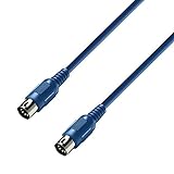 Adam Hall Cables 3 STAR MIDI 0075 BLU Midikabel 5-Pol | 0.75 m