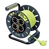 Masterplug Pro-XT 4-fach offene Kabeltrommel mit Wickelgriff,...