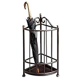 Moderner Eckschirmständer mit Abtropfschale, stilvolle Halterung für den...