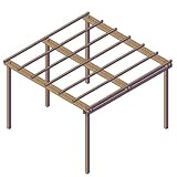 Pergola für den Garten, 240 x 240 cm, aus imprägniertem Kiefernholz,...