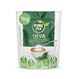 Pure Via Stevia Süßstoff 1kg | Zuckerfrei, Keto-Freundliche & Null...