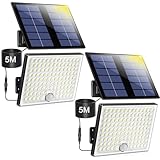 Solarlampen für Außen,Solarleuchte mit Bewegungsmelder,113 LED Solar...