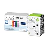 Diabetiker Vorteilspack: adia 50 Blutzuckerteststreifen + 100 Blutlanzetten...