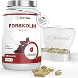 BIOTARY Forskolin Extrakt 120 Kapseln 4 Monatsvorrat inclusive Pillenbox...