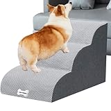 WGYTECH Hundetreppe Kleine Hunde Haustiertreppe 3 Stufen Hochdichtem...